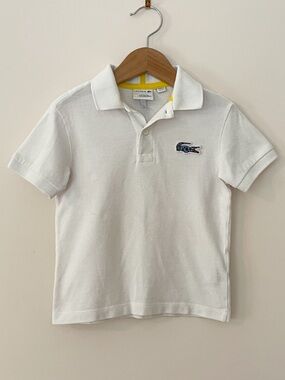 RARE! LACOSTE x NATIONAL GEOGRAPHIC VGUC Iconic Embroidered Logo Polo Shirt
